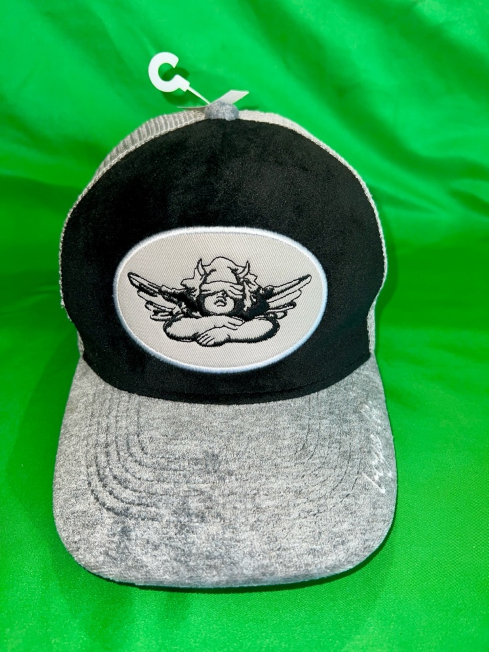 Boys Lie Black Grey Embroidered Trucker Hat in with Mesh Gray 🔥🔥NWT🧢👼